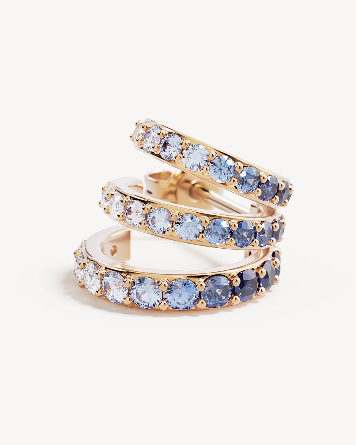 18k Gold Plated Endless Skies Illusion Hoops - Image 3