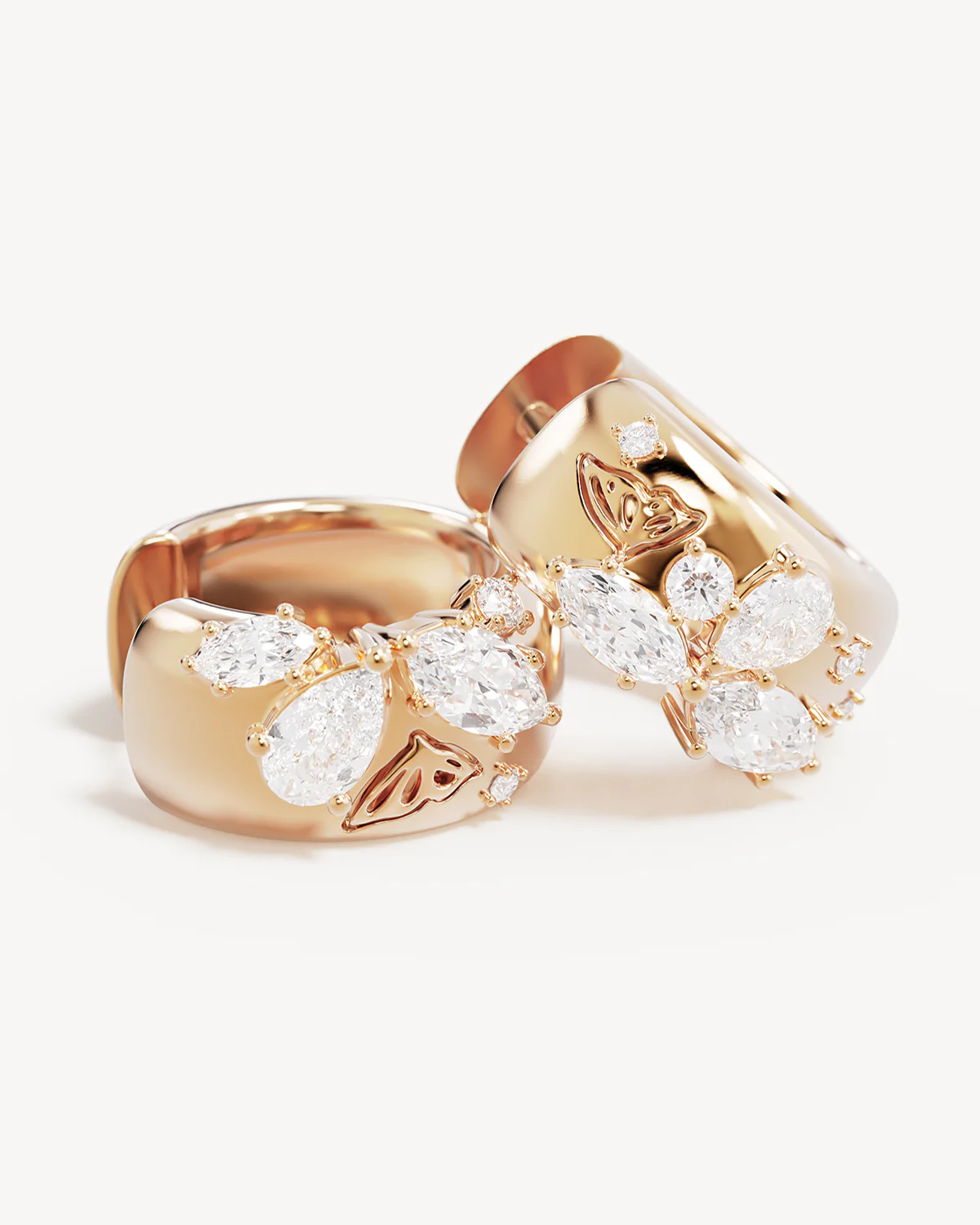 18k Gold Plated With Wings I Fly Huggies - Image 3