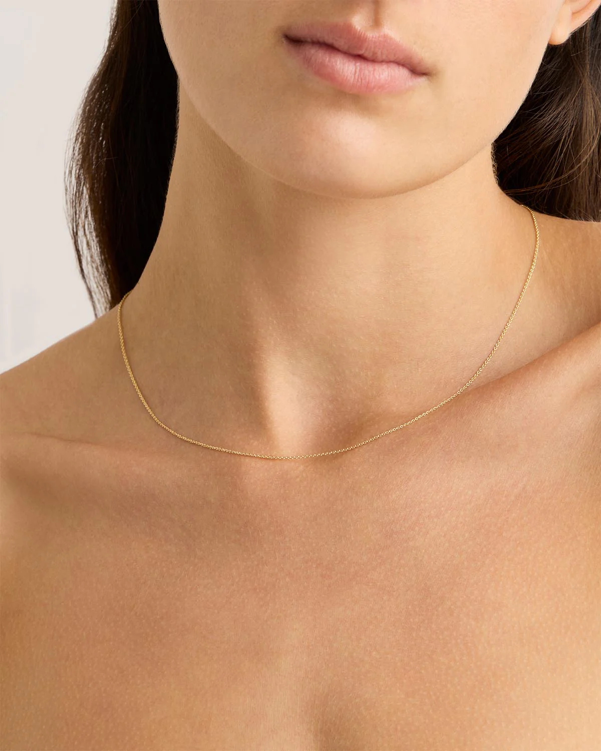 18k Gold Vermeil 18" Fine Rolo Chain Necklace - Image 2
