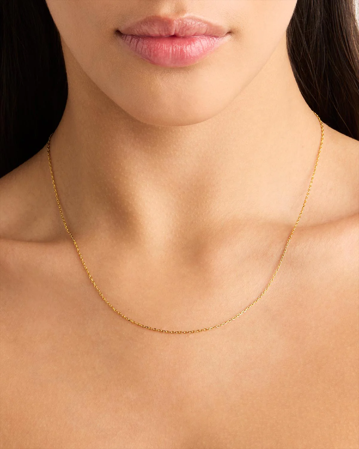 18k Gold Vermeil 18" Rounded Lotus Locket Necklace - Image 3