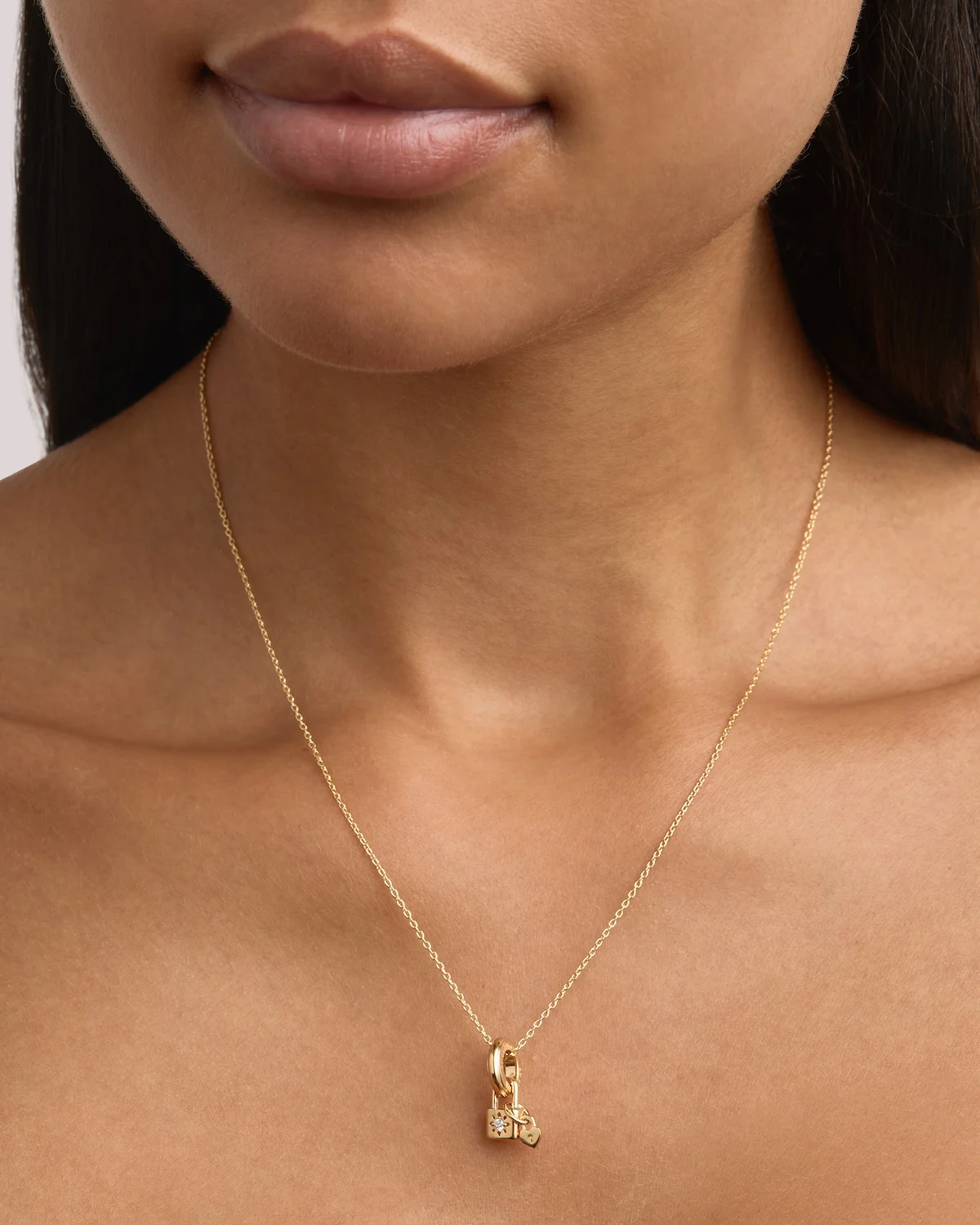 18k Gold Vermeil 18" With You Always Petal Charm Necklace - Image 2