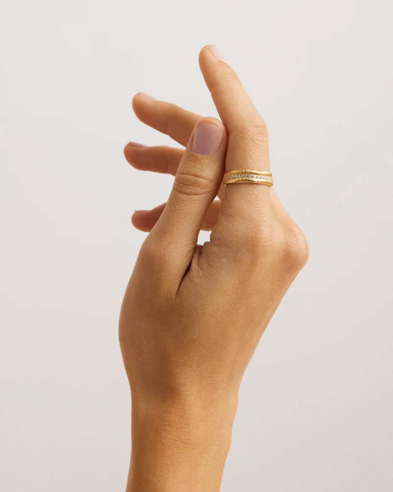 18k Gold Vermeil Begin Again Band Ring - Image 2