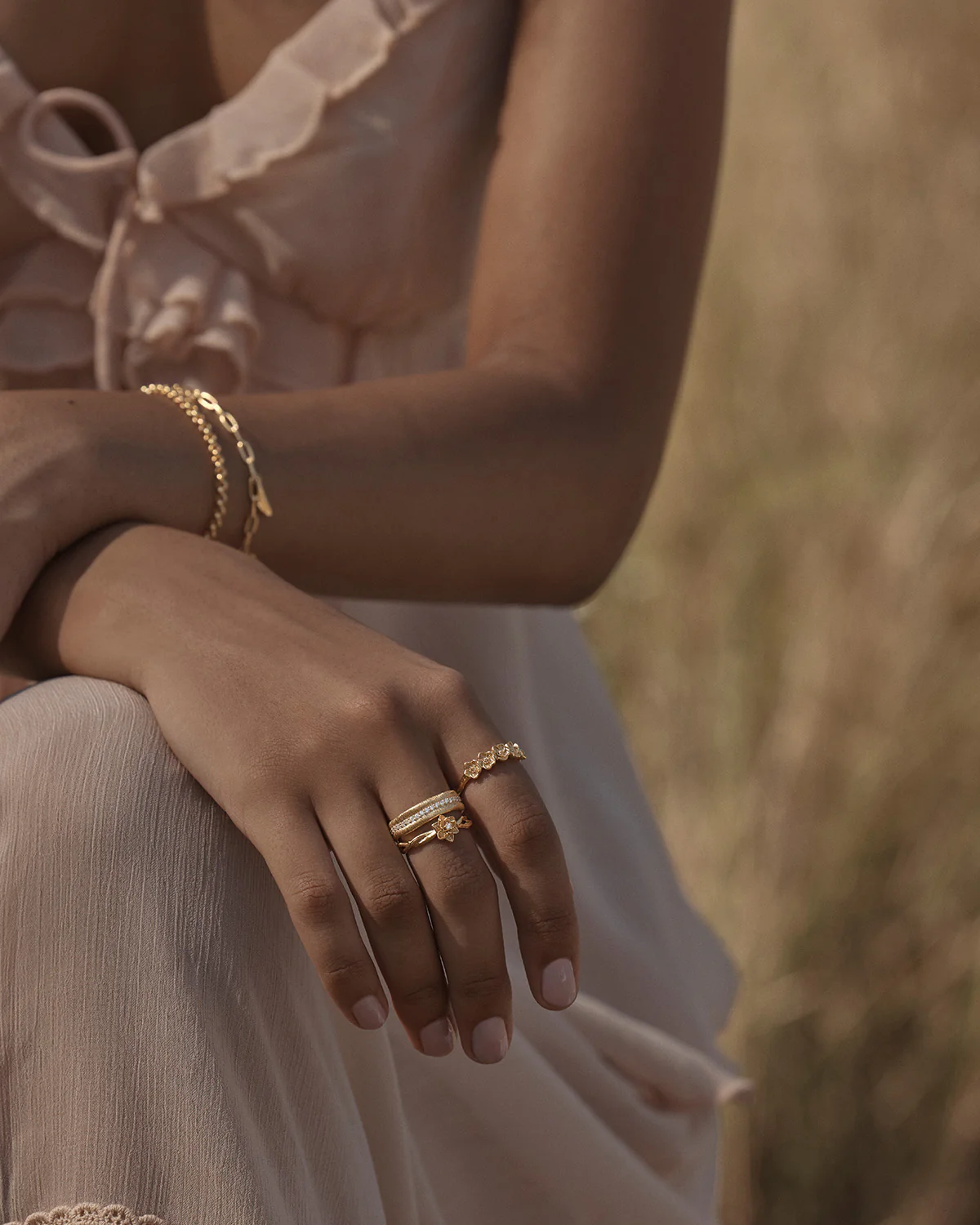 18k Gold Vermeil Begin Again Band Ring - Image 6
