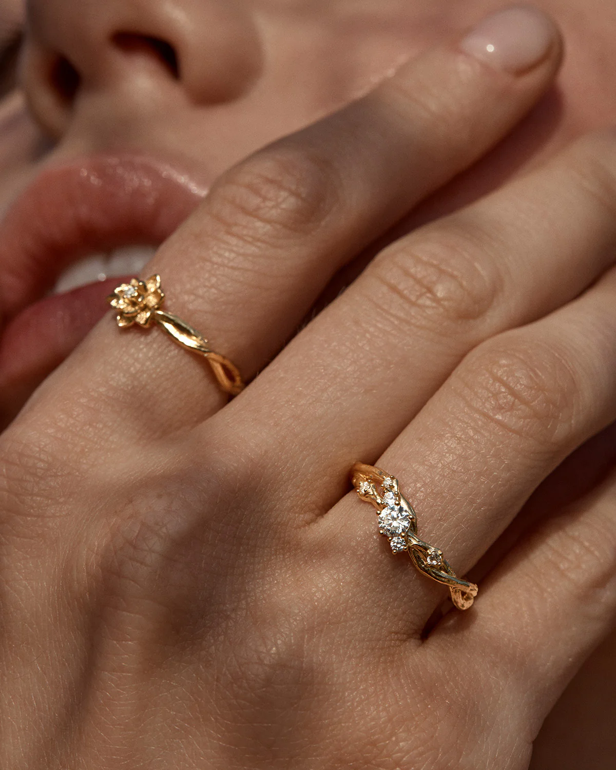 18k Gold Vermeil Bloom Within Lotus Ring - Image 5