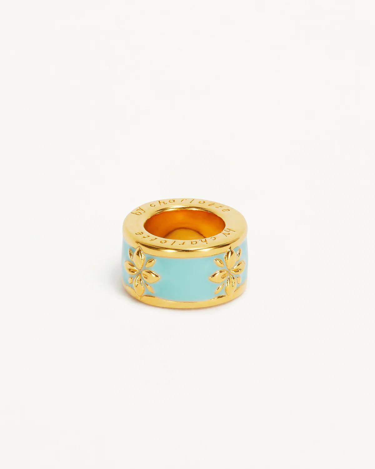 18k Gold Vermeil Born to Bloom Enamel Petal Charm - Cloud Blue - Image 3