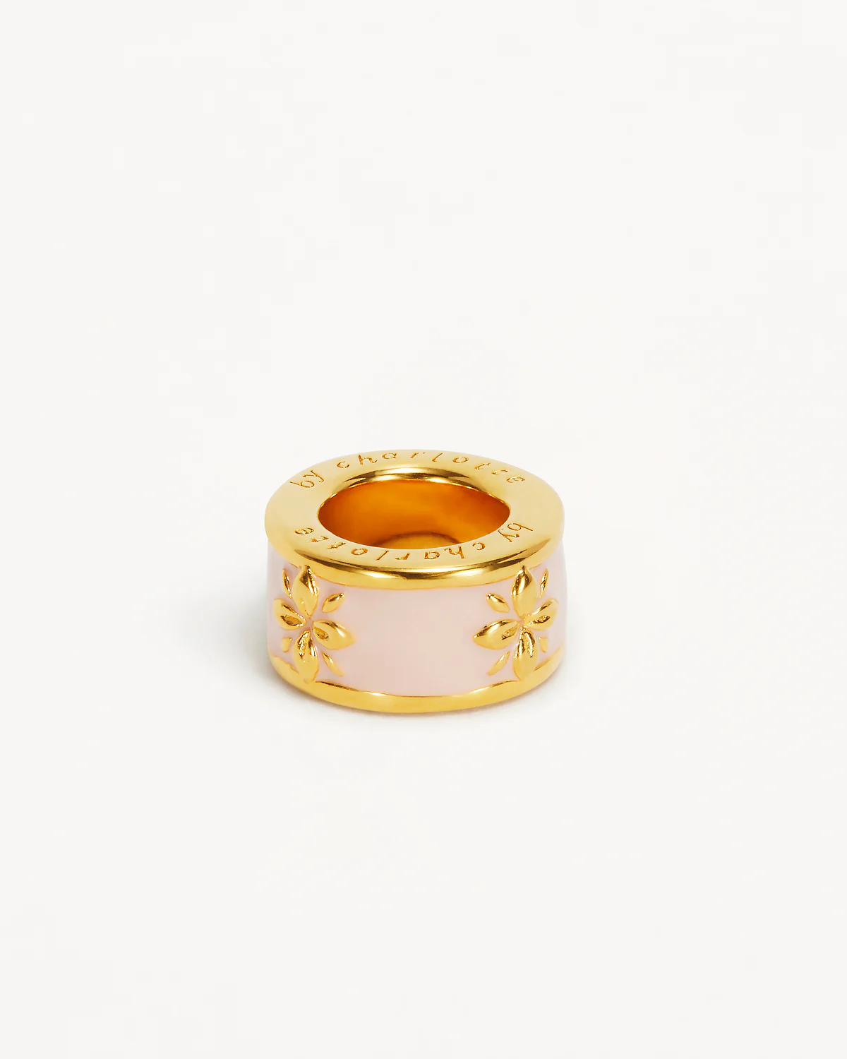 18k Gold Vermeil Born to Bloom Enamel Petal Charm- Rose Quartz - Image 3