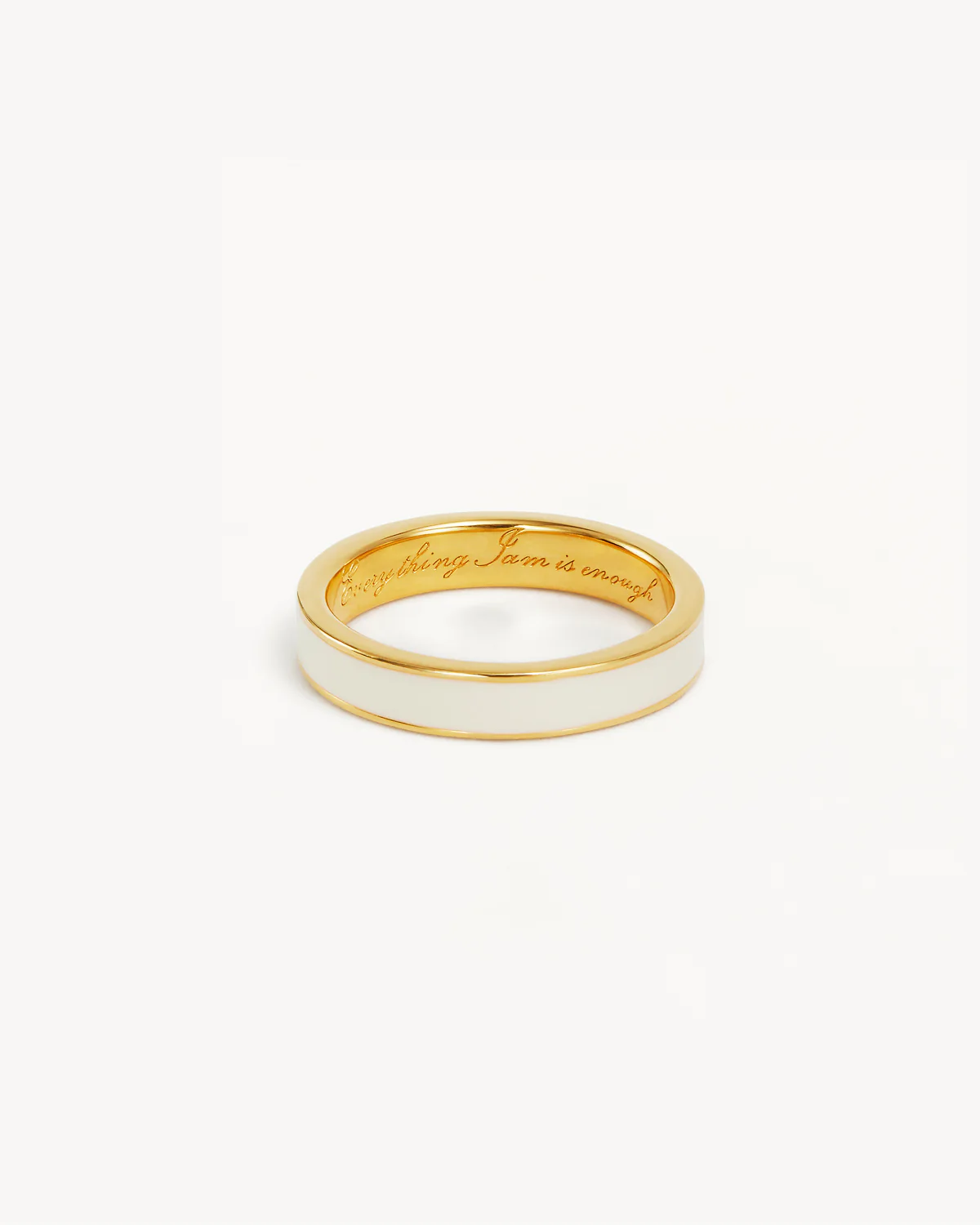 18k Gold Vermeil Born to Bloom Enamel Ring - Bone - Image 4