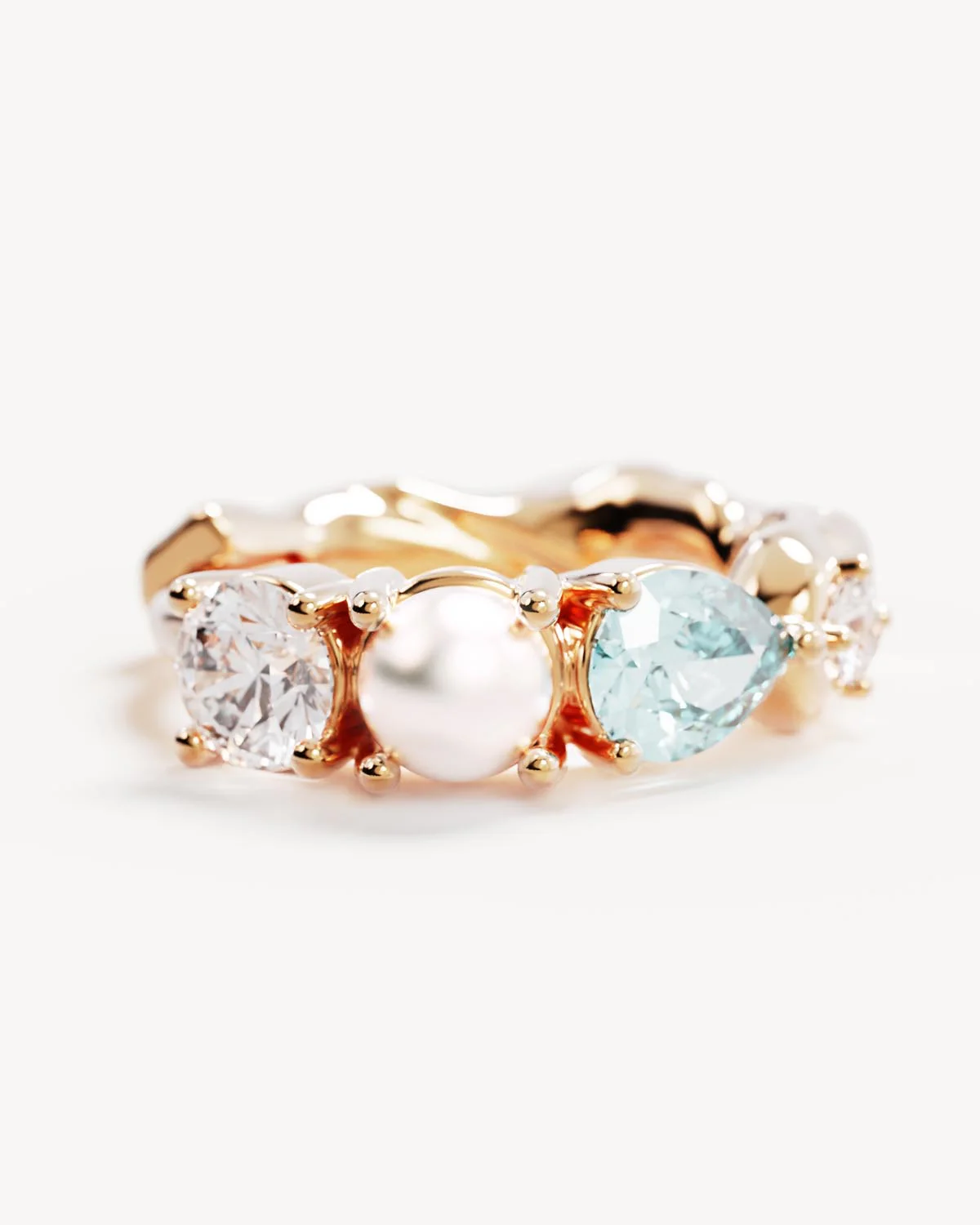 18k Gold Vermeil Breath in Stillness Hoops - Image 3