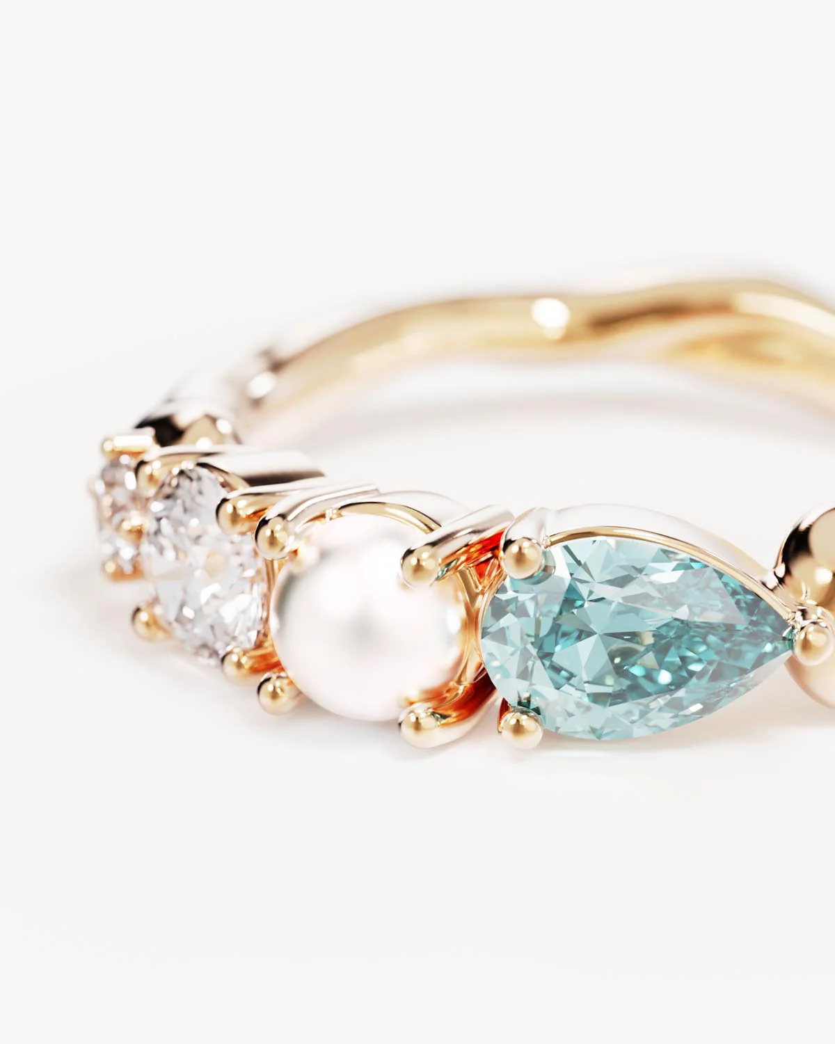 18k Gold Vermeil Breathe in Stillness Ring - Image 3