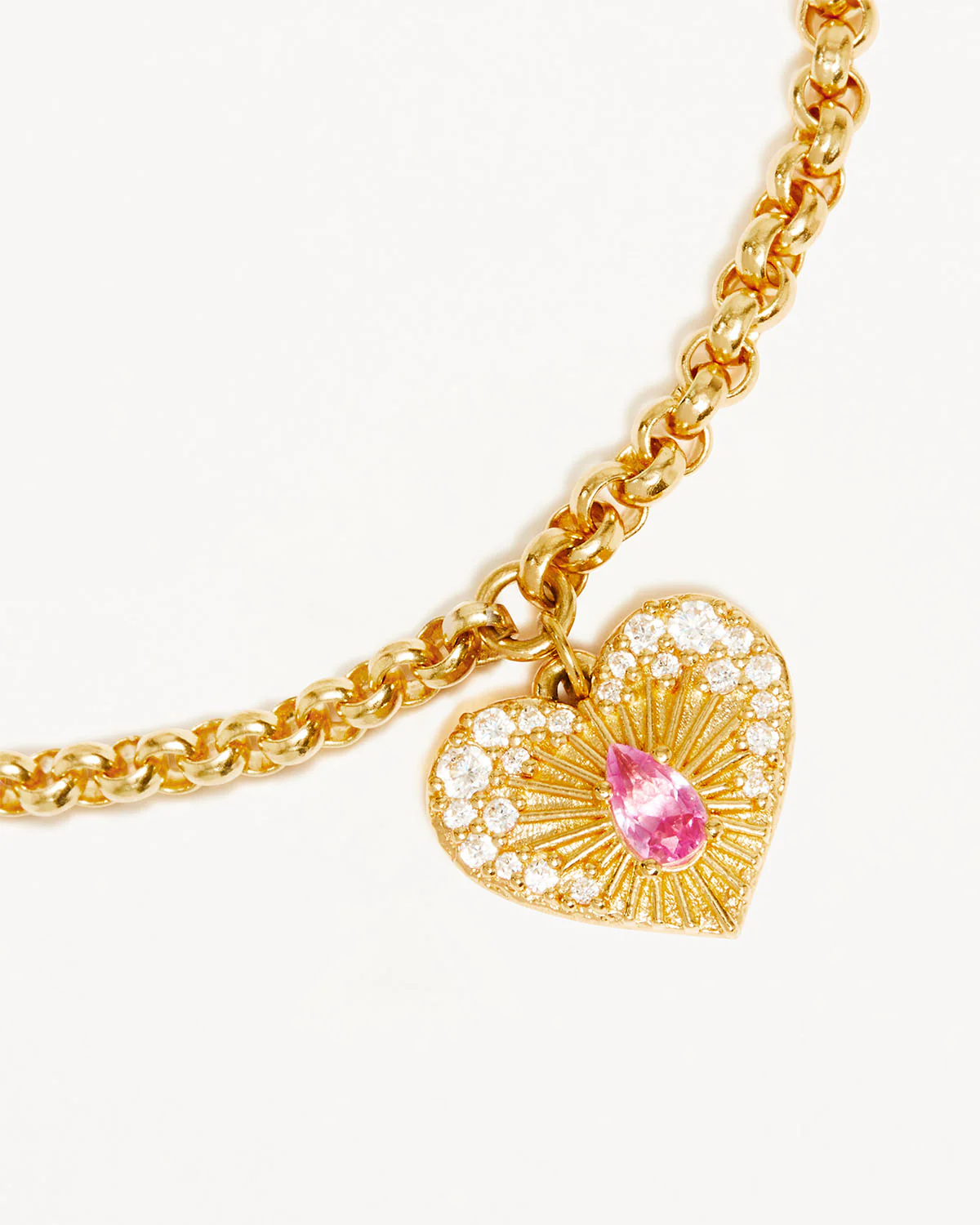 18k Gold Vermeil Connect With Your Heart Bracelet - Image 3