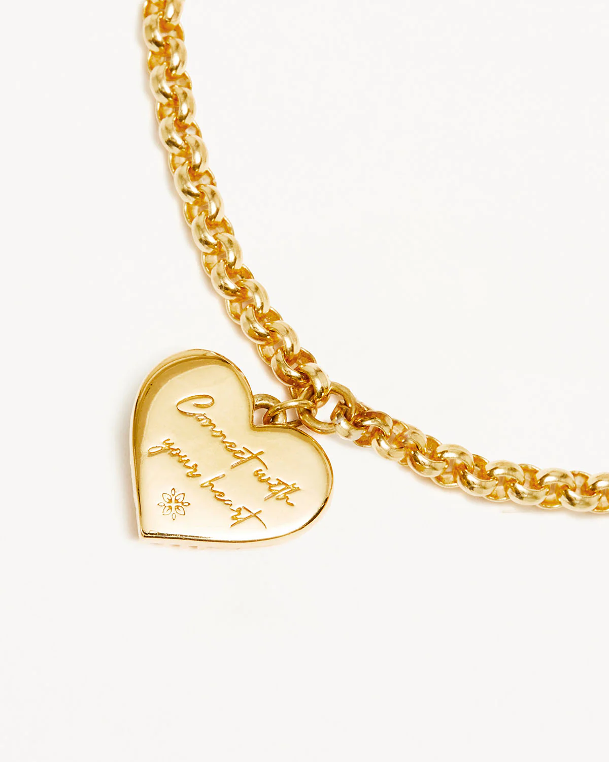 18k Gold Vermeil Connect With Your Heart Bracelet - Image 4