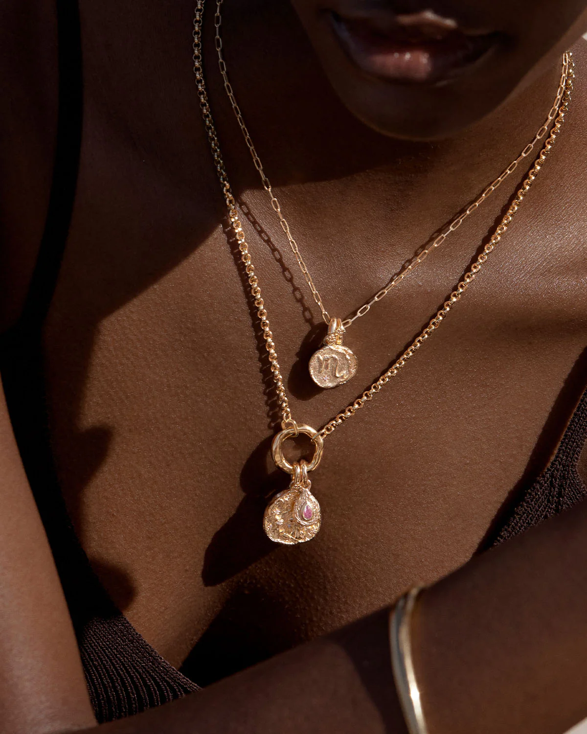 18k Gold Vermeil Cosmic Love Zodiac Annex Link Pendant - Scorpio - Image 5
