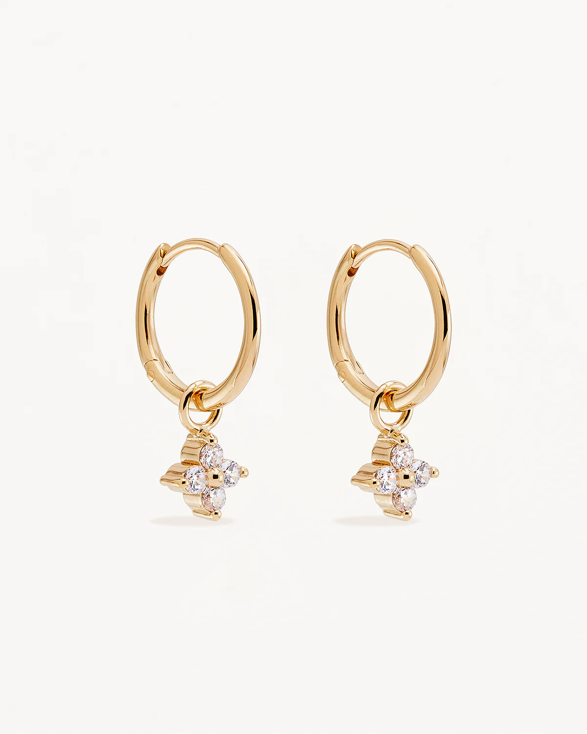 18k Gold Vermeil Crystal Bloom Hoops