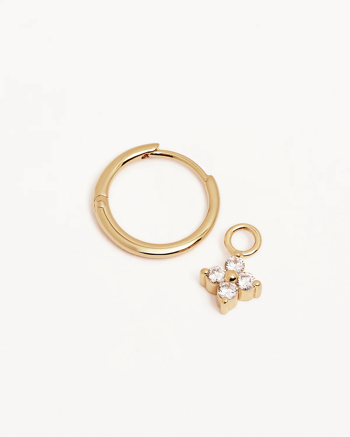 18k Gold Vermeil Crystal Bloom Hoops - Image 3