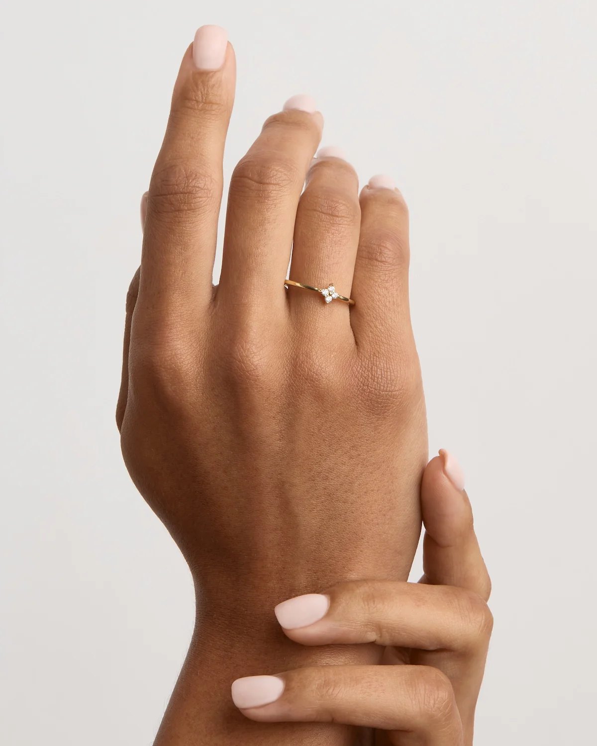 18k Gold Vermeil Crystal Bloom Ring - Image 2