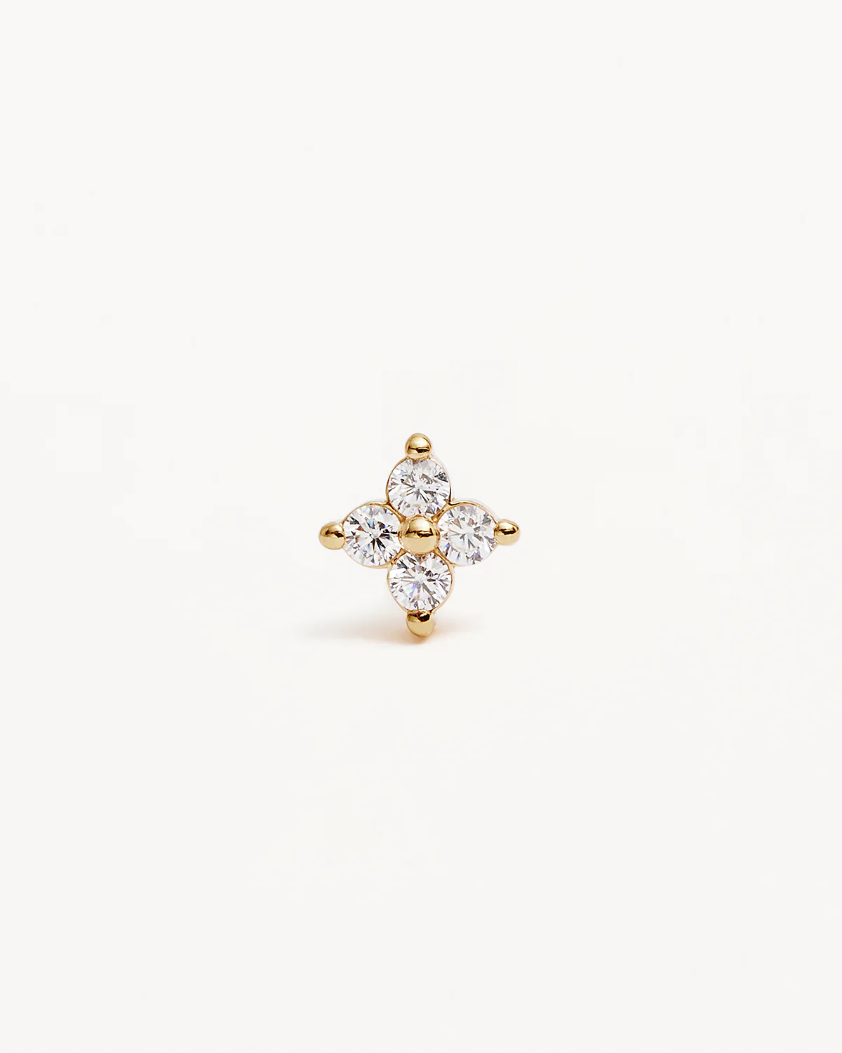 18k Gold Vermeil Crystal Bloom Stud Earrings - Image 3