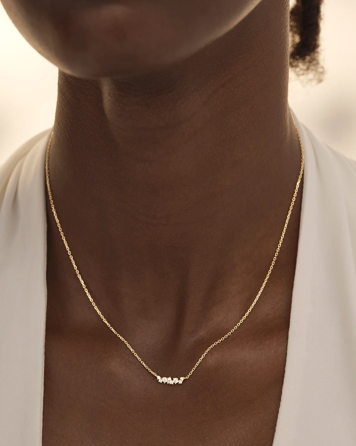 18k Gold Vermeil Crystal Dust Necklace - Image 4