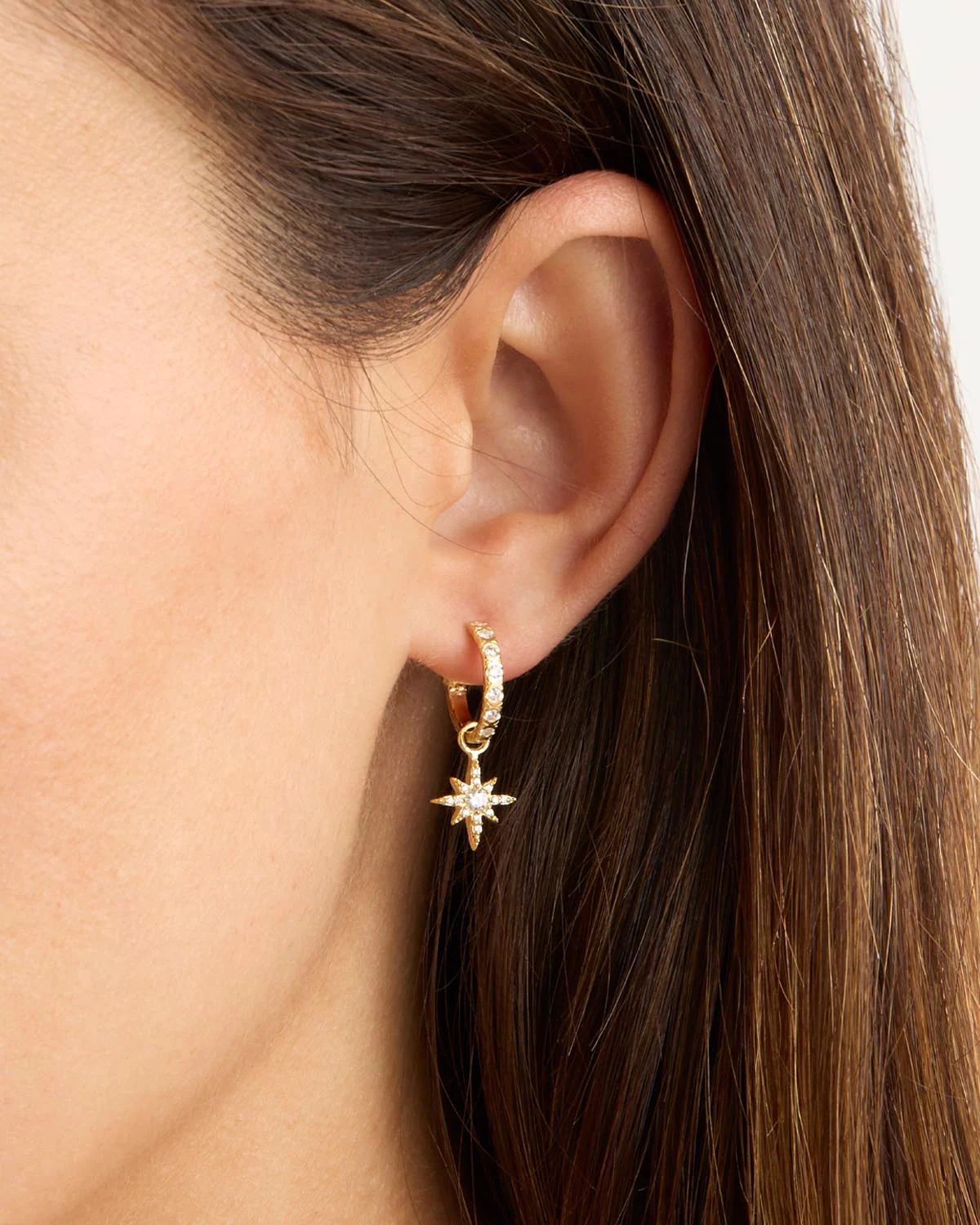 18k Gold Vermeil Dancing In Starlight Hoops - Image 2