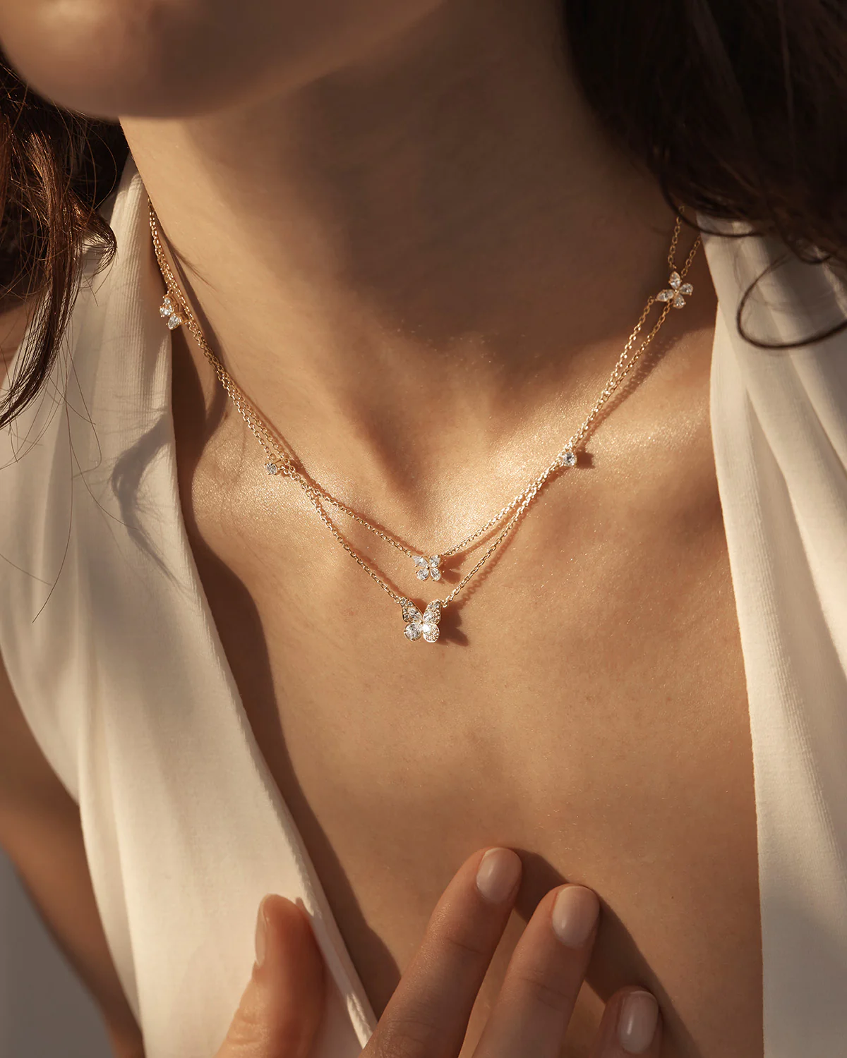18k Gold Vermeil Dancing in the Wind Choker - Image 6