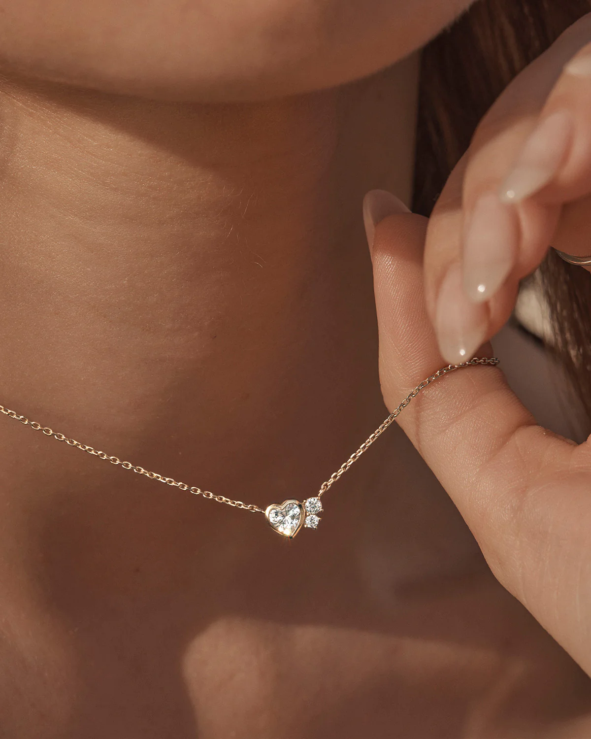 18k Gold Vermeil Dream Lover Heart Necklace - Image 4