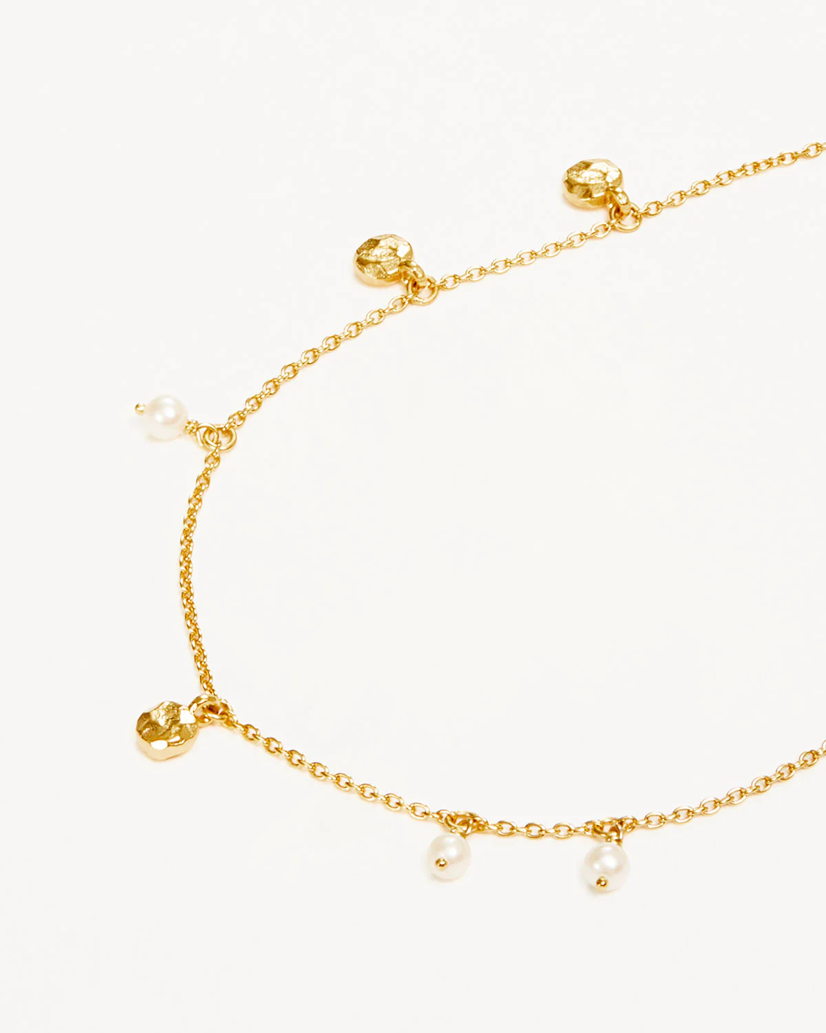 18k Gold Vermeil Endless Grace Pearl Anklet - Image 3
