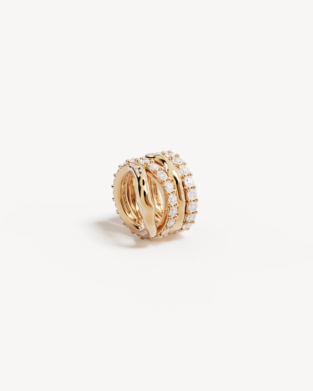 18k Gold Vermeil Entwined Hearts Petal Charm