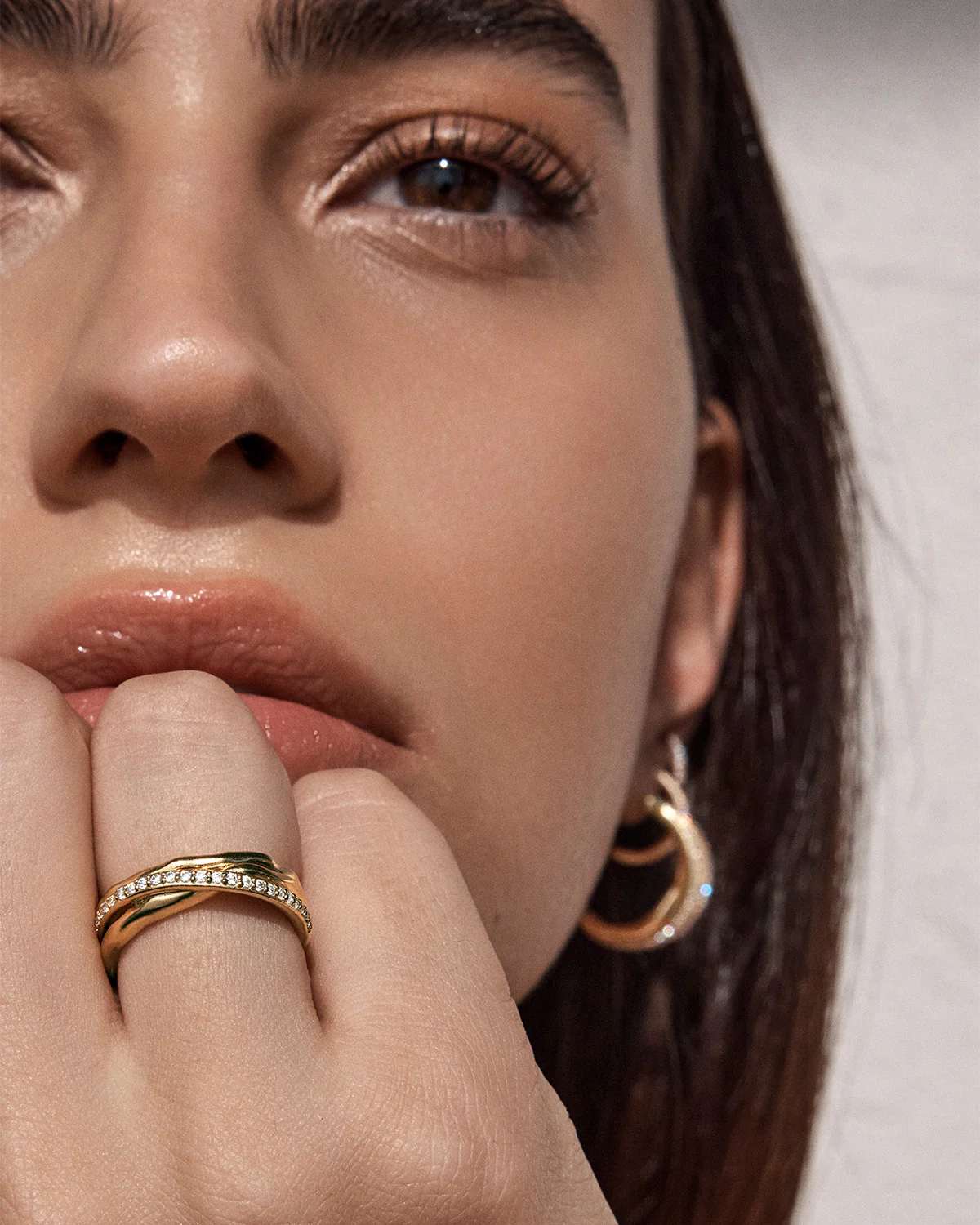 18k Gold Vermeil Entwined Hearts Statement Ring - Image 2