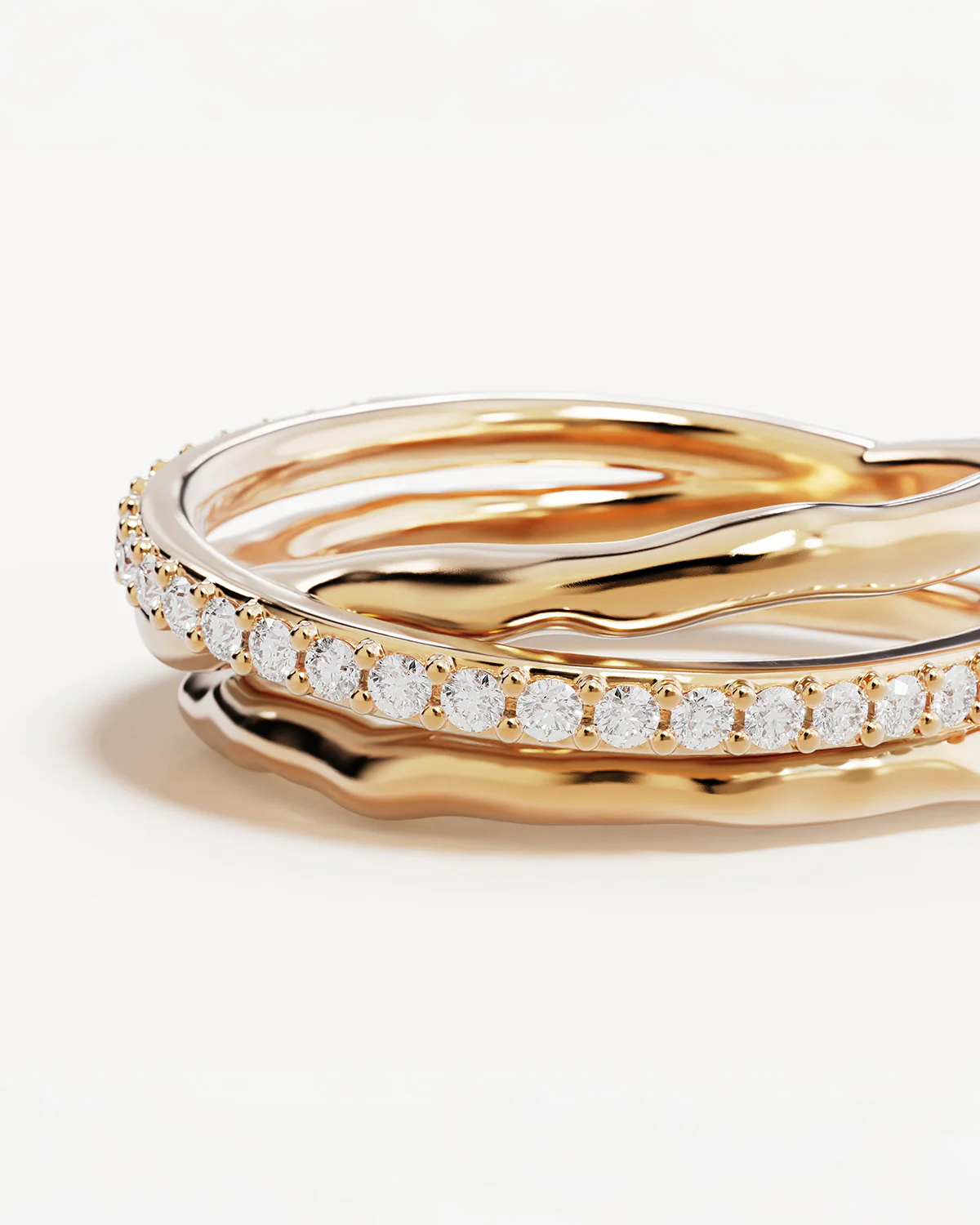 18k Gold Vermeil Entwined Hearts Statement Ring - Image 3