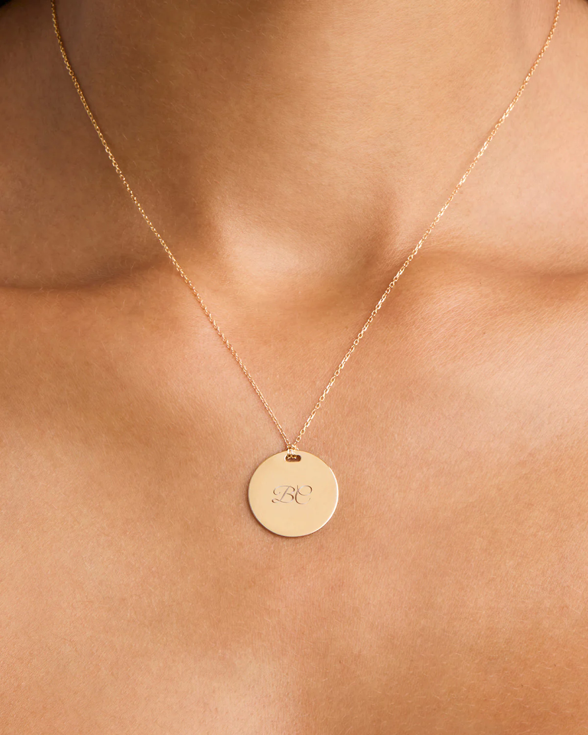 18k Gold Vermeil Forever and Always Engravable Large Necklace - Image 4