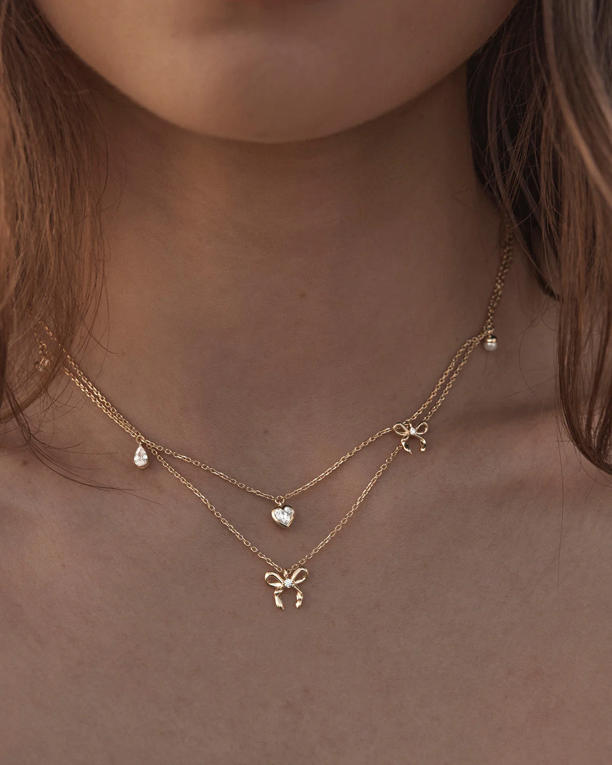 18k Gold Vermeil Forever Yours Charm Choker - Image 2