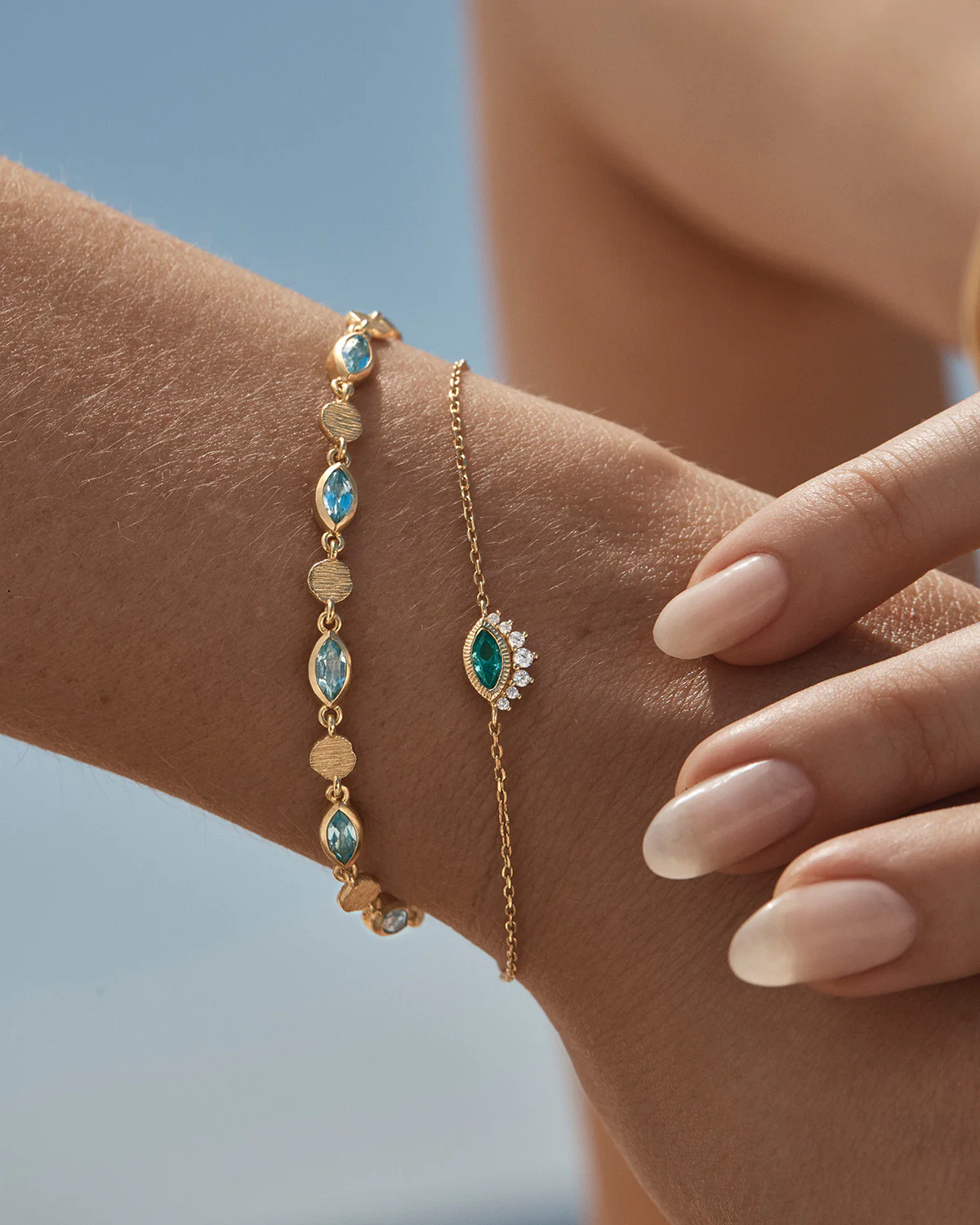 18k Gold Vermeil Hope and Protection Bracelet - Image 4