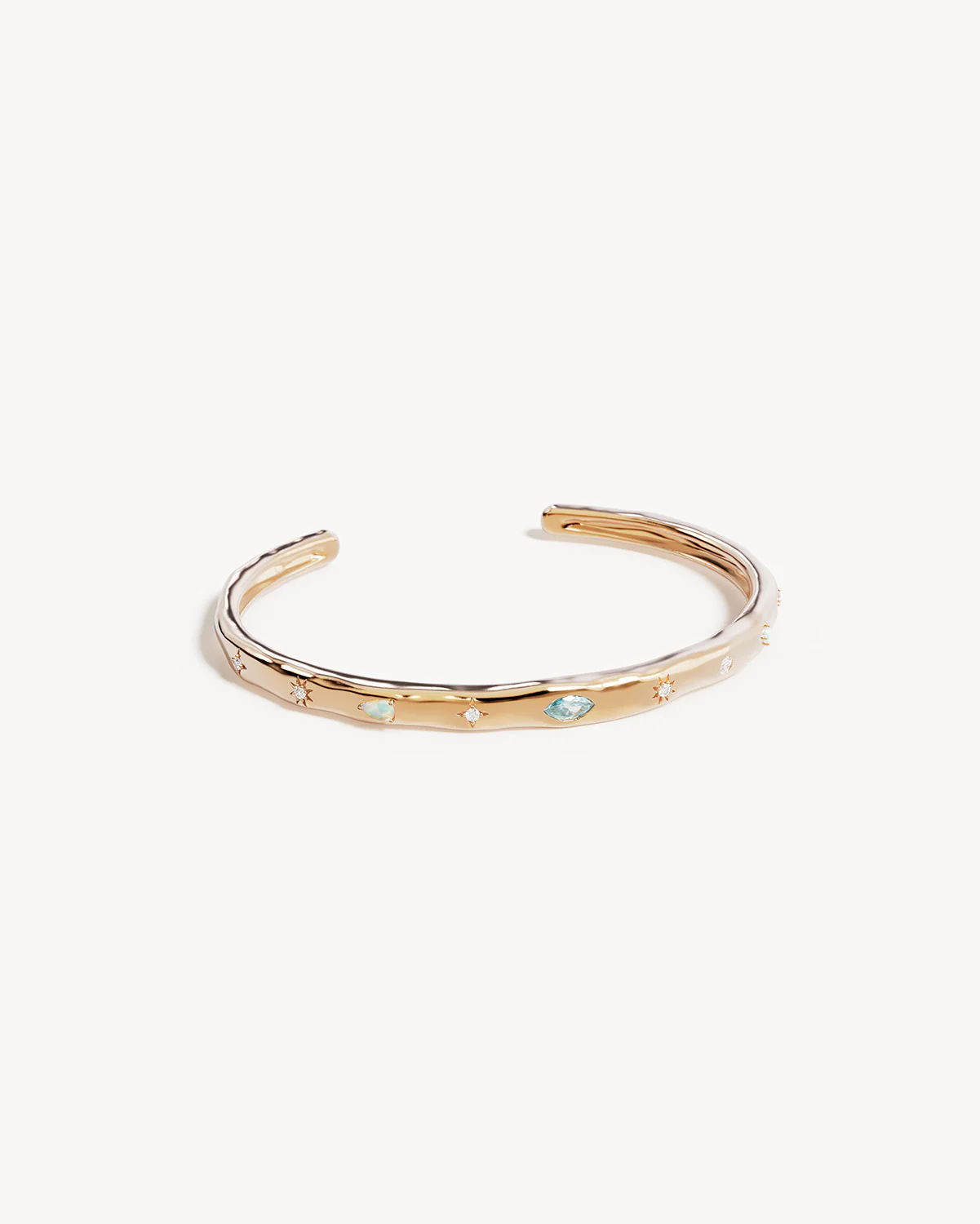 18k Gold Vermeil Hope and Protection Cuff - Image 3