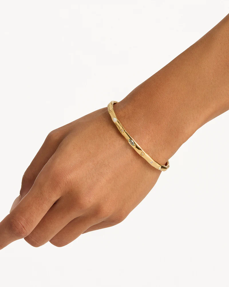 18k Gold Vermeil Hope and Protection Cuff - Image 4