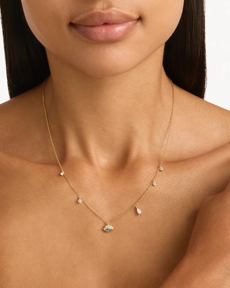 18k Gold Vermeil Hope and Protection Necklace - Image 4