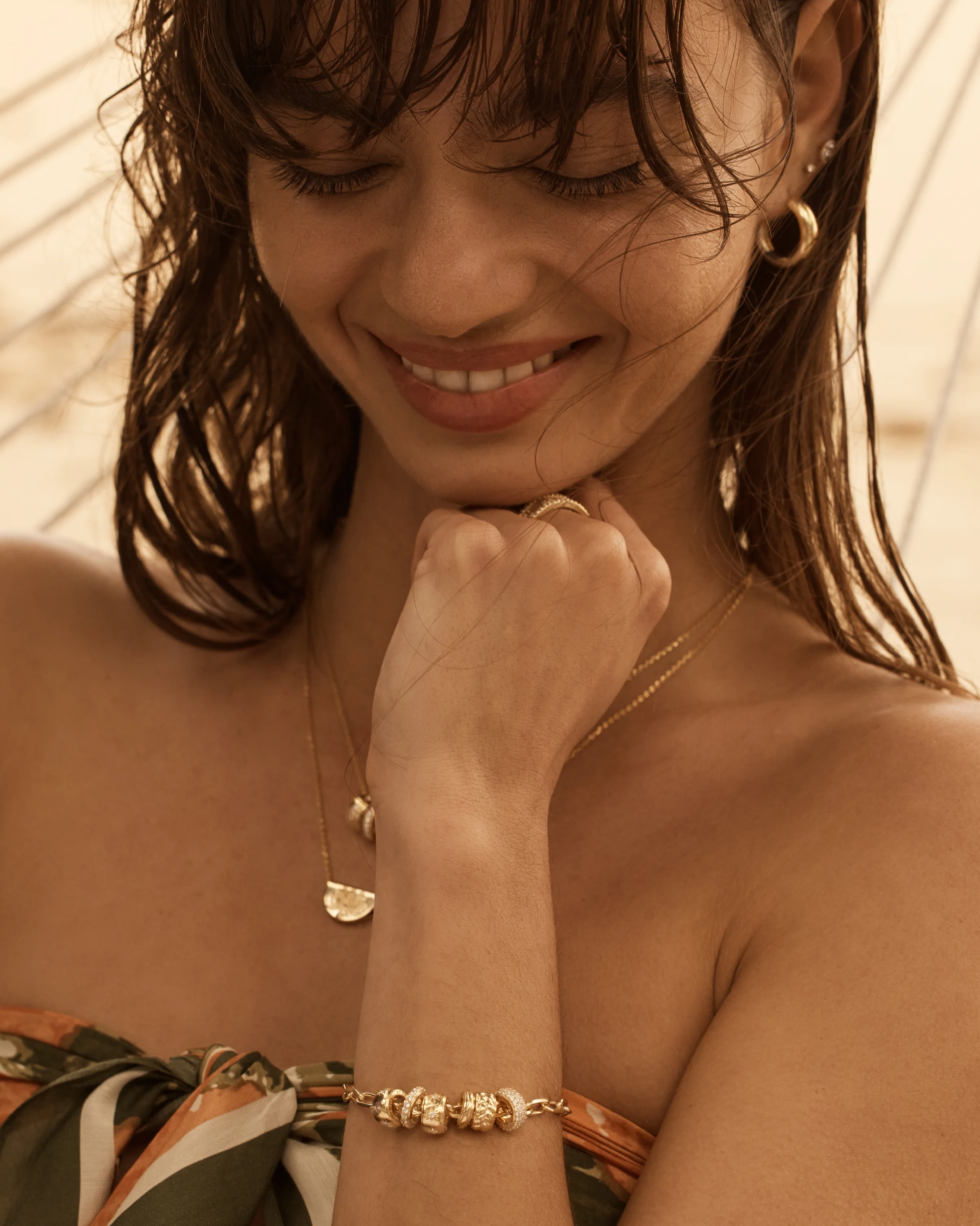 18k Gold Vermeil Intertwined Petal Charm - Image 3