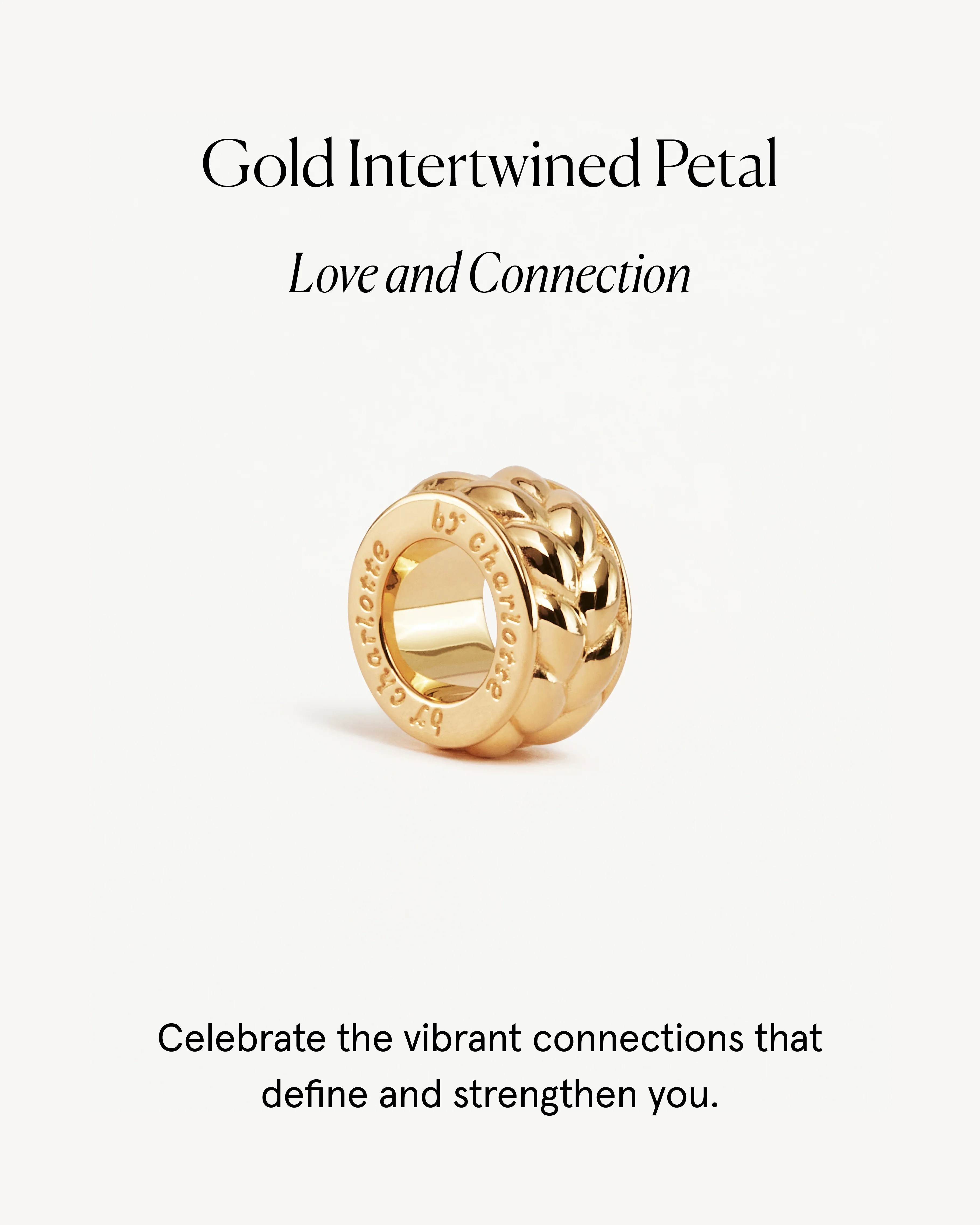 18k Gold Vermeil Intertwined Petal Charm - Image 5