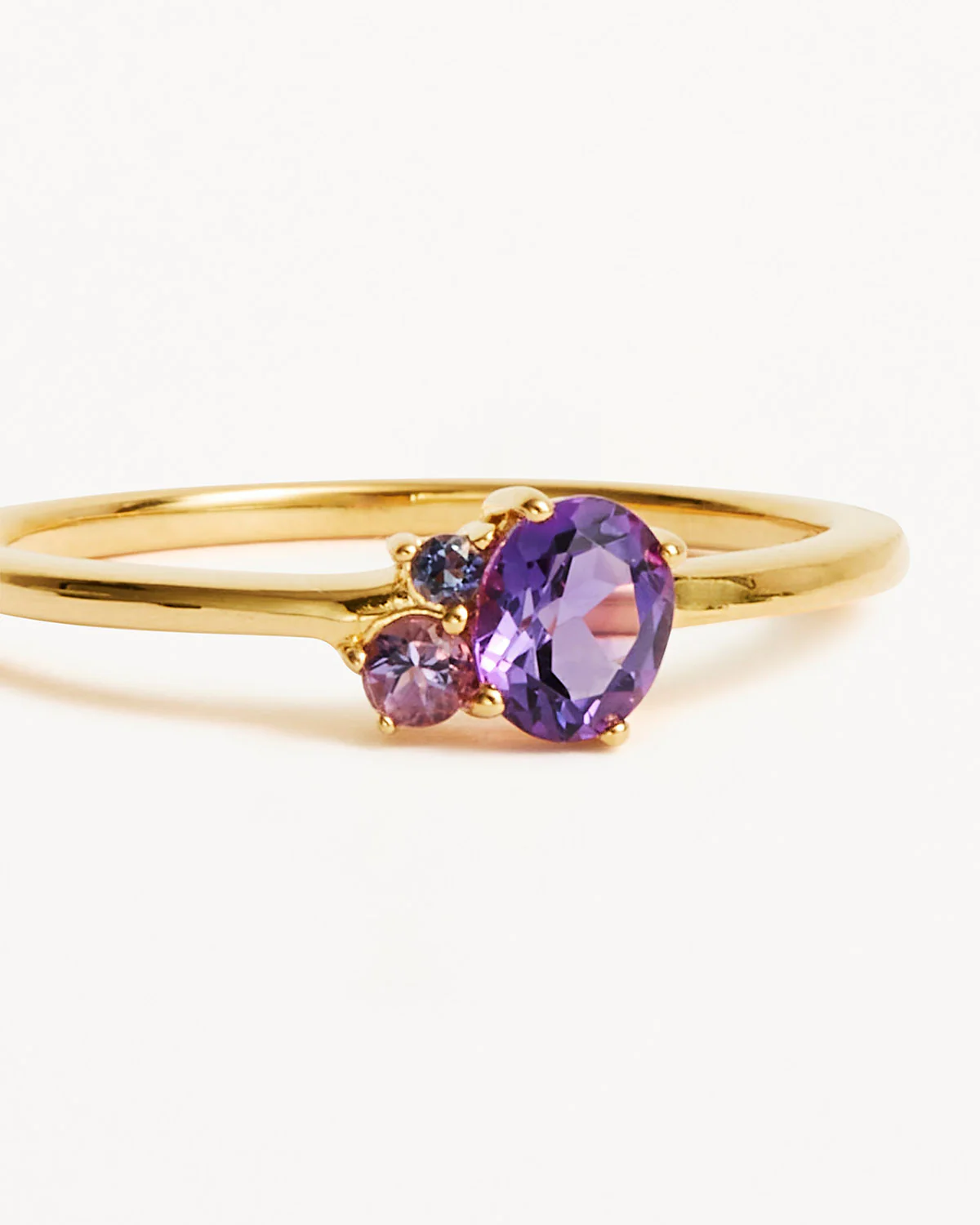 18k Gold Vermeil Kindred Birthstone Ring - February - Image 3