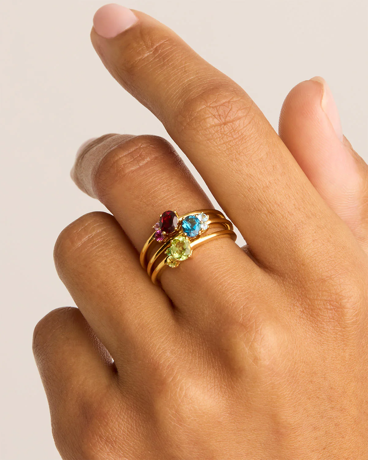 18k Gold Vermeil Kindred Birthstone Ring - January - Image 4