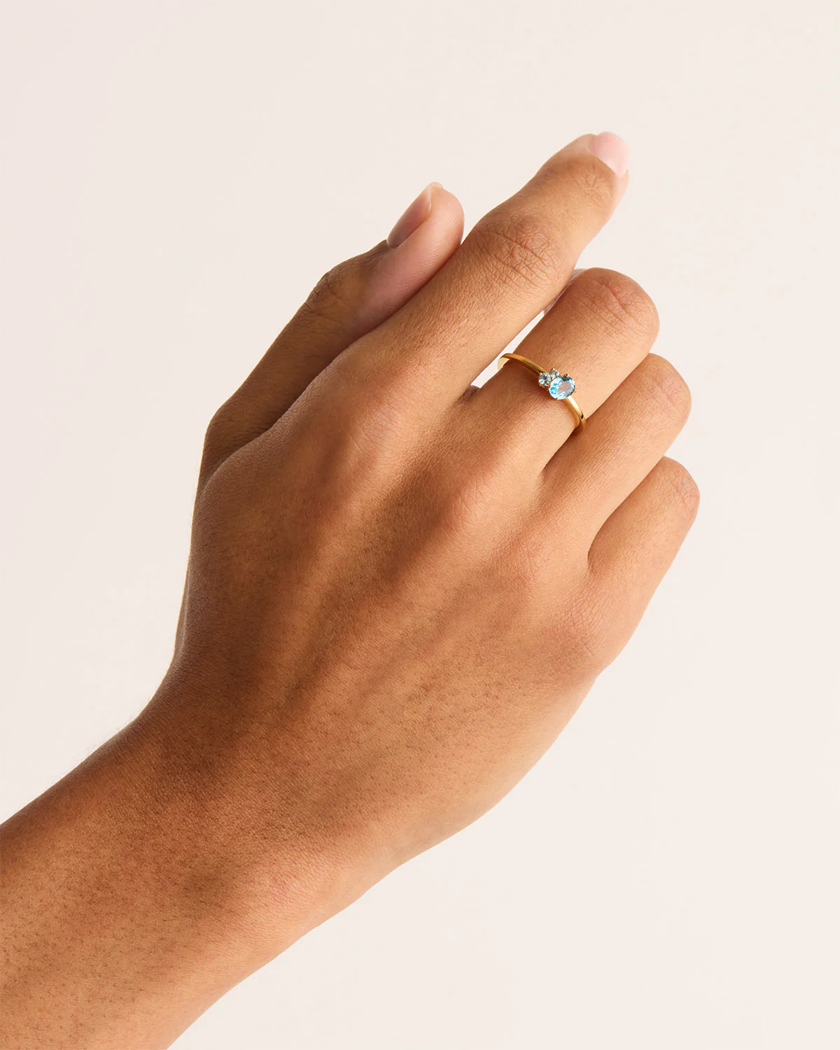 18k Gold Vermeil Kindred Birthstone Ring - March - Image 2