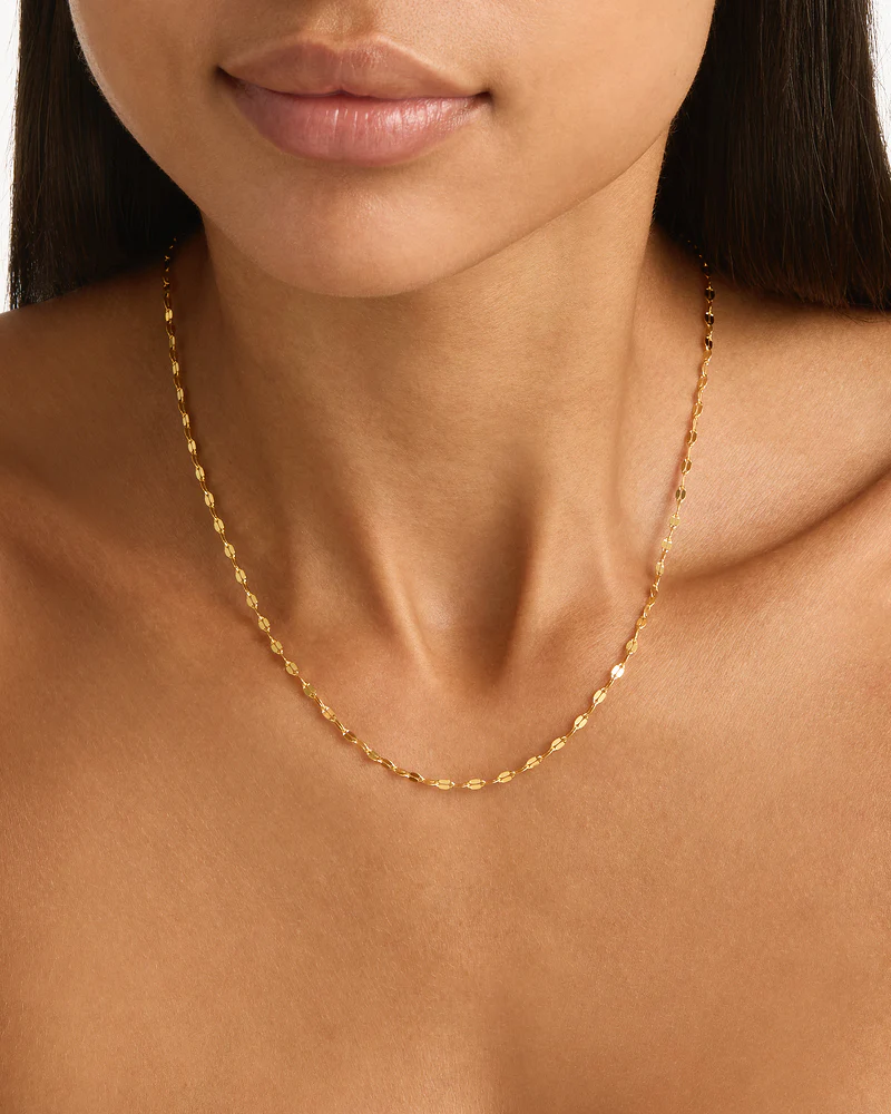 18k Gold Vermeil Light Catcher Sparkle Chain Necklace - Image 4