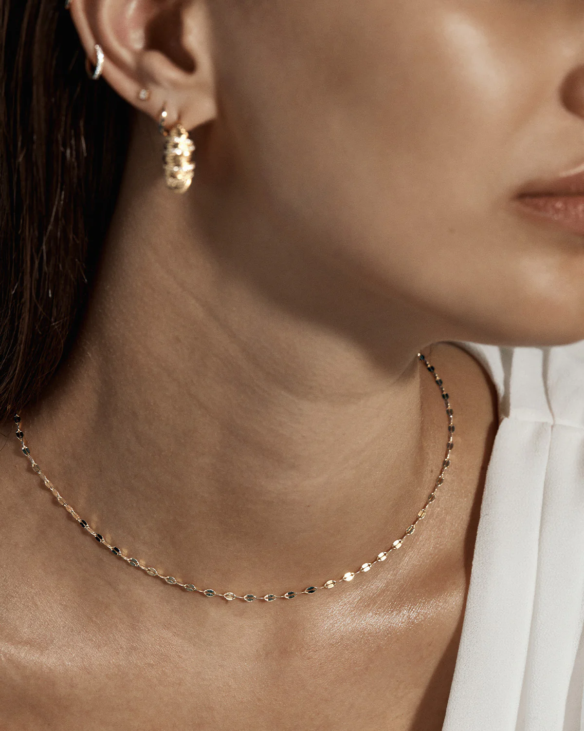 18k Gold Vermeil Light Catcher Sparkle Chain Necklace - Image 5