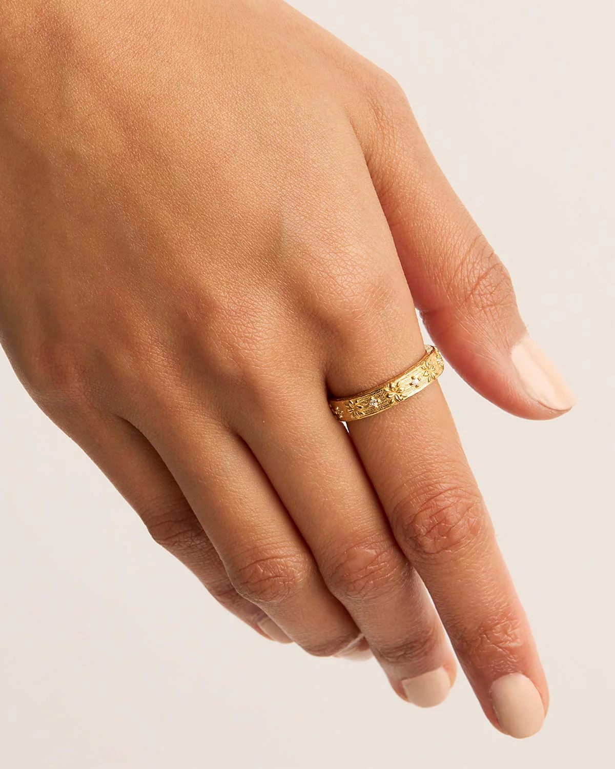 18k Gold Vermeil Live in Grace Ring - Image 2