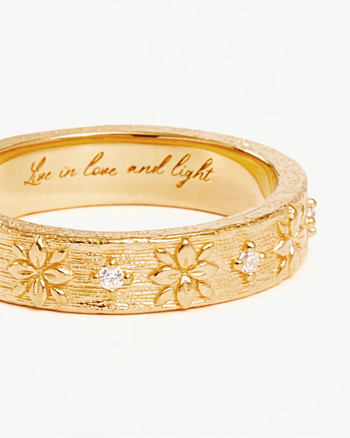 18k Gold Vermeil Live in Grace Ring - Image 3