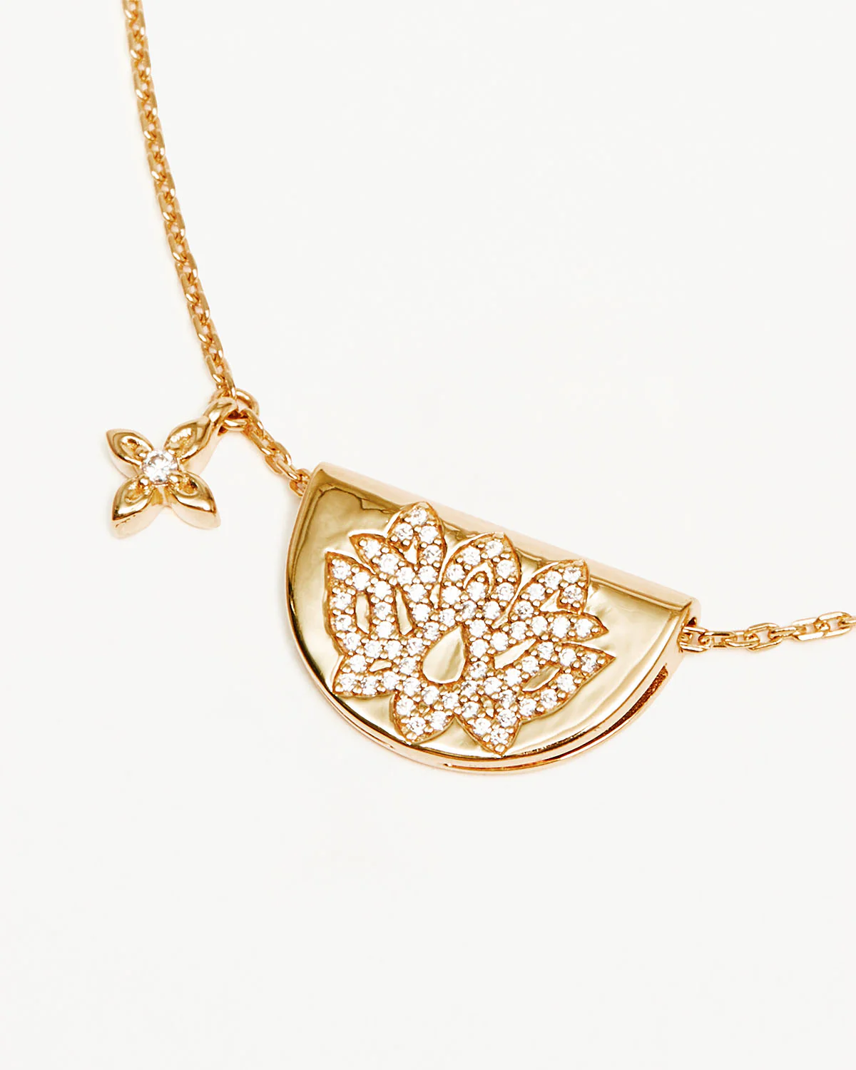 18k Gold Vermeil Live In Light Lotus Necklace - Image 3