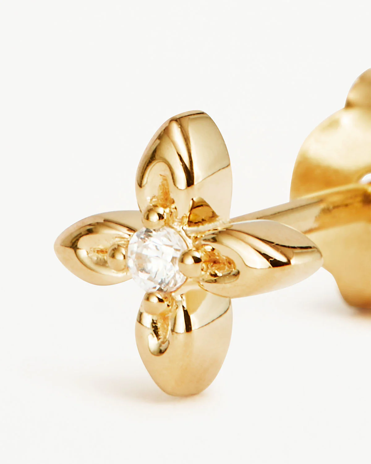 18k Gold Vermeil Live in Light Stud Earrings - Image 3