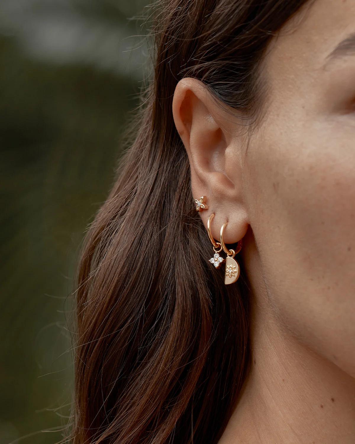 18k Gold Vermeil Live in Light Stud Earrings - Image 4
