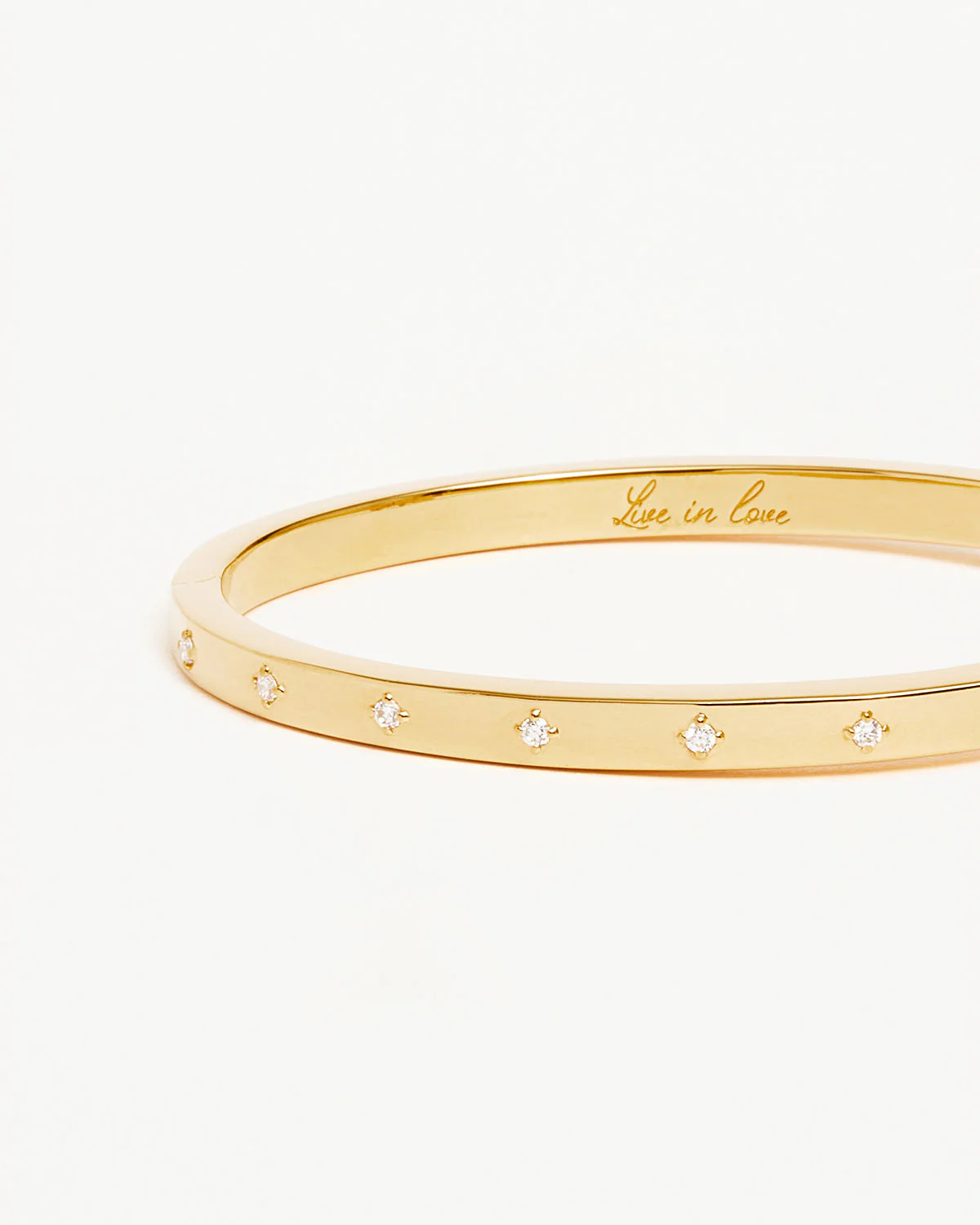 18k Gold Vermeil Live in Love Bangle - Image 3