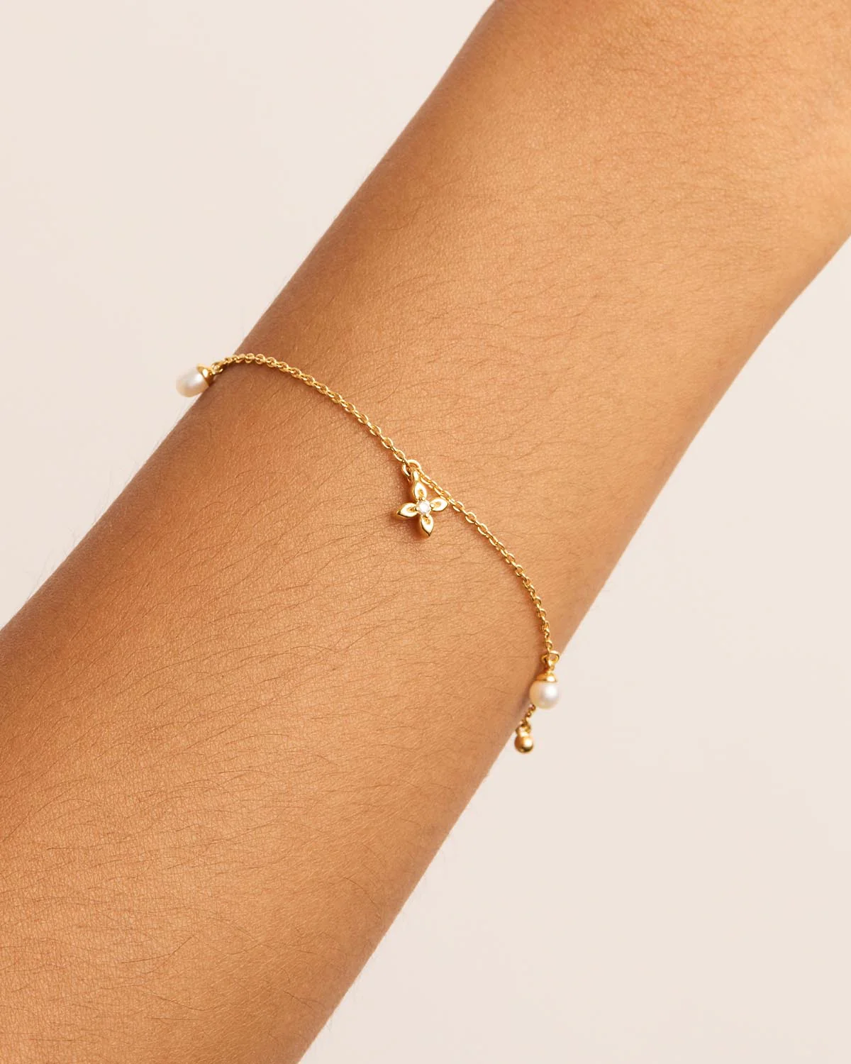 18k Gold Vermeil Live in Peace Bracelet - Image 2
