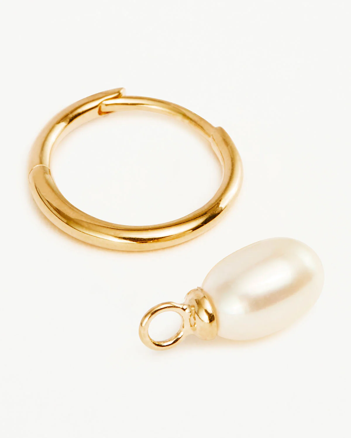18k Gold Vermeil Live in Peace Hoop Earrings - Image 3