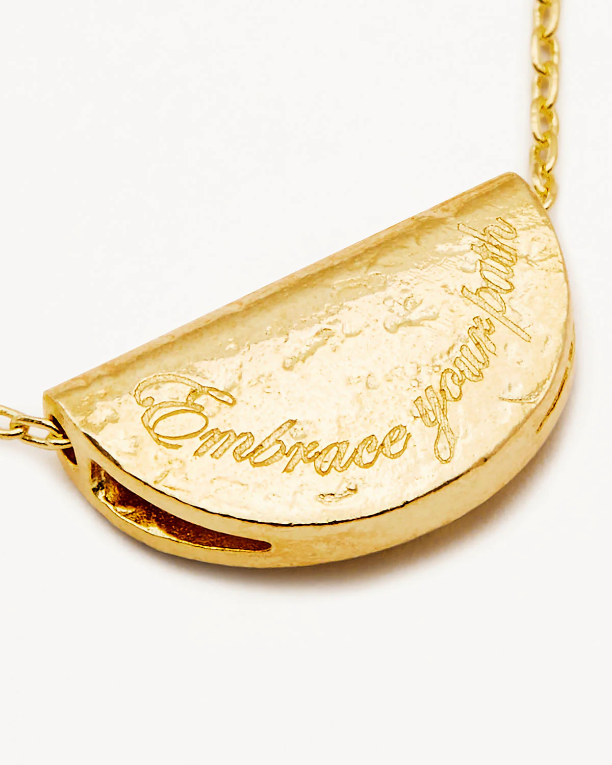 18k Gold Vermeil Lotus Birthstone Necklace - July - Ruby - Image 4